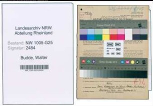 Entnazifizierung Walter Budde , geb. 19.02.1893 (Makler)