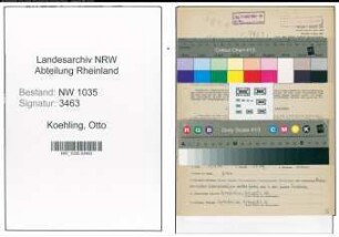 Entnazifizierung Otto Koehling , geb. 07.08.1918 ()