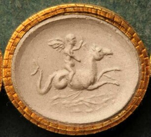 Cupido reitet auf einem Meerpferd (Daktyliothek, Supplement)