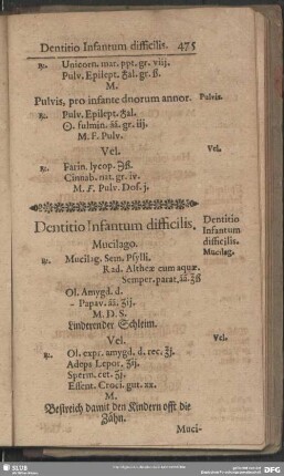 Dentitio Infantum difficilis