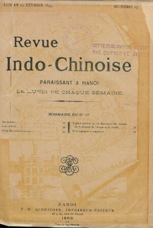 Lundi 13 Fevrier 1899. Numéro 17