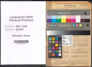 Entnazifizierung Anna Schulze , geb. 04.05.1905 (Lehrerin)