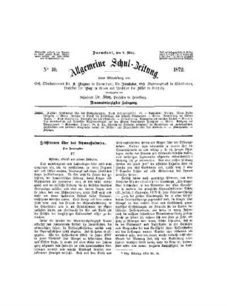 Zeitstimmen über das Gymnasialwesen