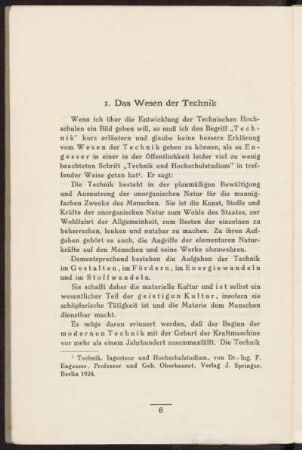 1. Das Wesen der Technik