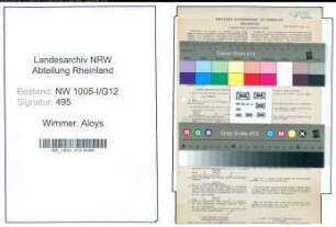 Entnazifizierung Aloys Wimmer , geb. 29.09.1908 (Automechaniker)