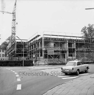 Stadtschule: Salinenstraße: Rohbau des Erweiterungsbäudes: Blick von Osten