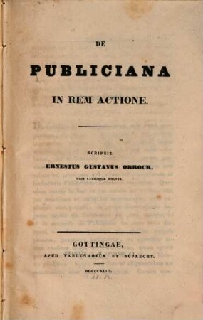 De publiciana in rem actione
