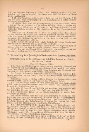 7. Verwaltung des Provinzial-Verbandes der Provinz Sachsen