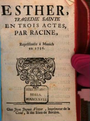 Esther : tragédie sainte en trois actes