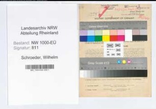 Entnazifizierung Wilhelm Schroeder, geb. 19.03.1892 (Kaufm.Angest.)