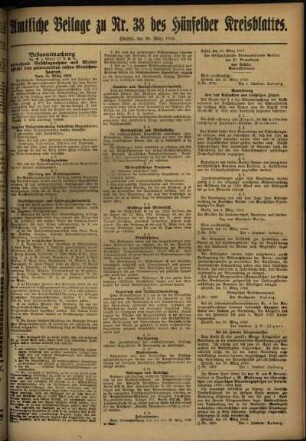 Zweite Ausgabe vom Donnerstag, den 28. März 1918.