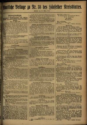 Zweite Ausgabe vom Donnerstag, den 28. März 1918.