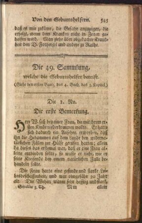 Die 49. Sammlung. welche die Geburtshelfer betrift