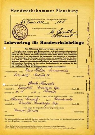 LEHRVERTRAG HILLERS - KARNATZ