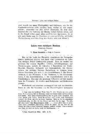 Lehre vom richtigen Denken : Didaktische Präparate