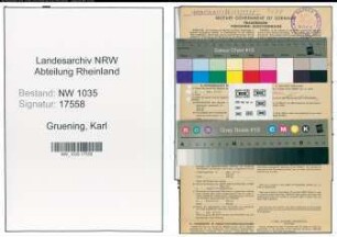Entnazifizierung Karl Gruening , geb. 15.12.1922 ()