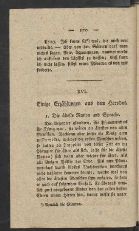 XVI. Einige Erzählungen aus dem Herodot