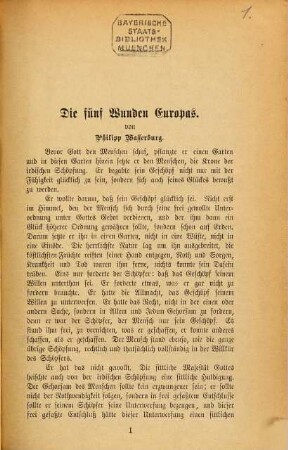 Die fünf Wunden Europas