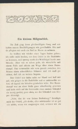 Ein kleines Mißgeschick.