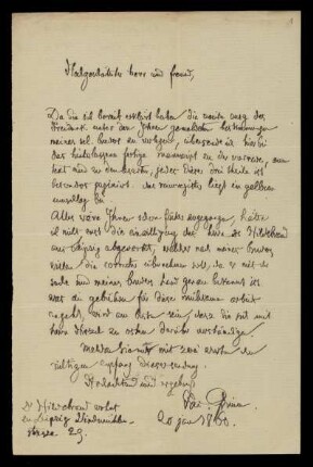 Brief von Jacob Grimm an Dieterichsche Buchhandlung, Göttingen