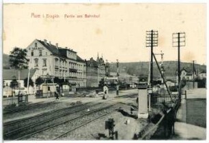 Aue. Partie am Bahnhof