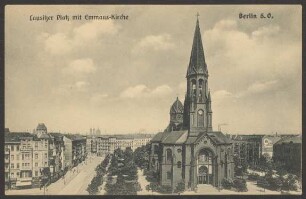 Ansichtskarte „Lausitzer Platz mit Emmaus-Kirche"