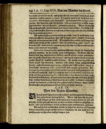 CAP. IX. Von den Nasen-Wunden.