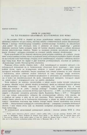 17: Dwór w Laskowej na tle polskiego krajobrazu kulturwego XVII w.