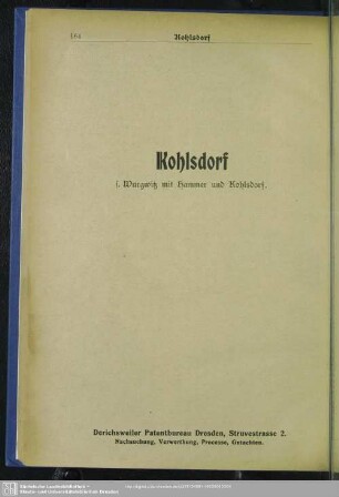 Kohlsdorf s. Wurgwitz mit Hammer und Kohlsdorf