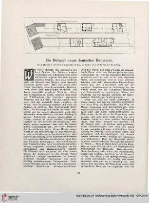 7: Ein Beispiel neuer deutscher Bauweise : die Baischstraße zu Karlsruhe, erbaut von Hermann Billing