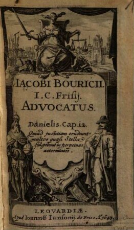 Iacobi Bouricii I.C. Frisij Advocatus