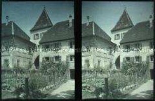 Im Garten von Schloss Mergentheim, ehemaliges Deutschordensschloss von Mergentheim