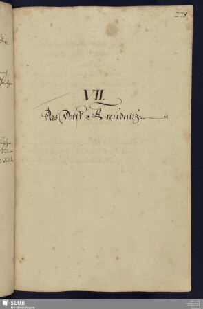 Bl. 278-301: VII. Das Dorff Kreudnitz