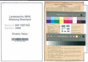 Entnazifizierung Heinz Ervens , geb. 23.03.1912 (Geschaeftsfuehrer)