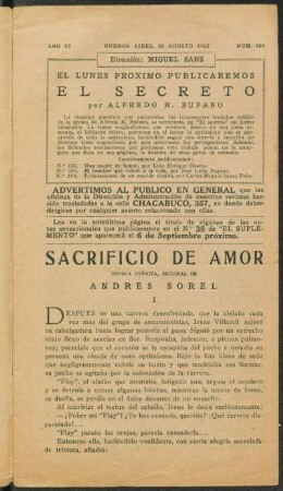 1922006250: Sacrificio de amor