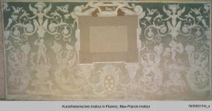 Serie von Sgraffiti mit Groteskendekoration, Jagdszenen und Wappen der Medici und Lorena