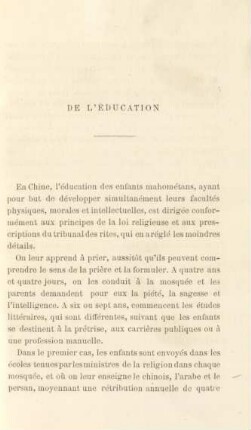 De l'éducation