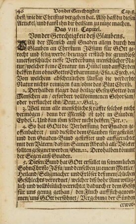 Cap. VIII. Von der Gerechtigkeit deß Glaubens