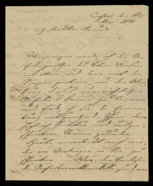 Brief von Louis Spohr an Wilhelm Speyer