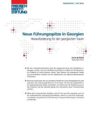 Neue Führungsspitze in Georgien : Herausforderung für den georgischen Traum