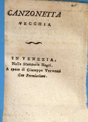 Canzonetta vecchia