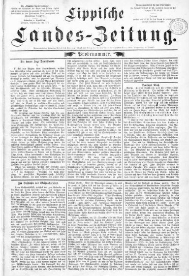 Titelseite einer Zeitung