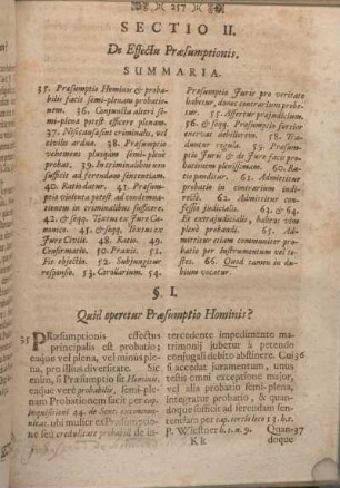 Sectio II. De Effectu Praesumptionis.