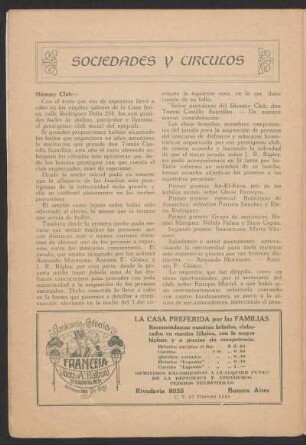 Sociedades y círculos
