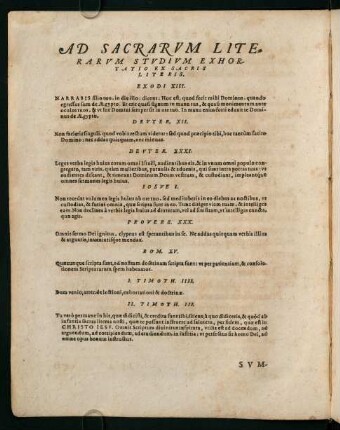 3v, Ad sacrarum literarum studium exhortatio ex sacris literis