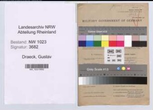 Entnazifizierung Gustav Draeck , geb. 28.01.1893 (Lehrer)