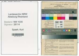 Entnazifizierung Kurt Spaeh , geb. 14.01.1905 (Ingenieur)