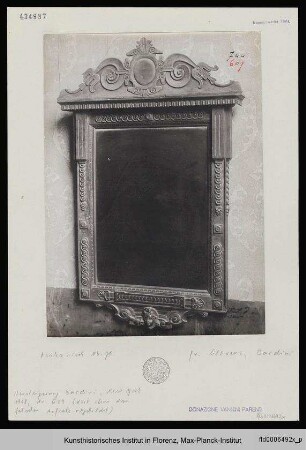 Spiegelrahmen mit Frauenkopf