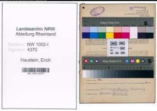 Entnazifizierung Erich Haustein, geb. 19.04.1896 (Ingenieur)