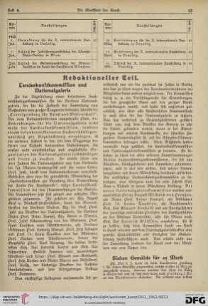 Landeskunstkommission und Nationalgalerie